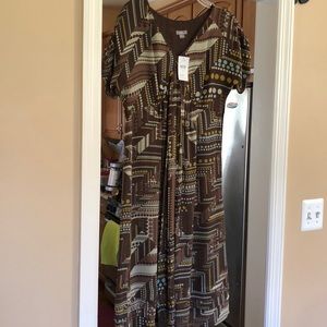 Dress- silk w/ polyester lining . Dry clean only.